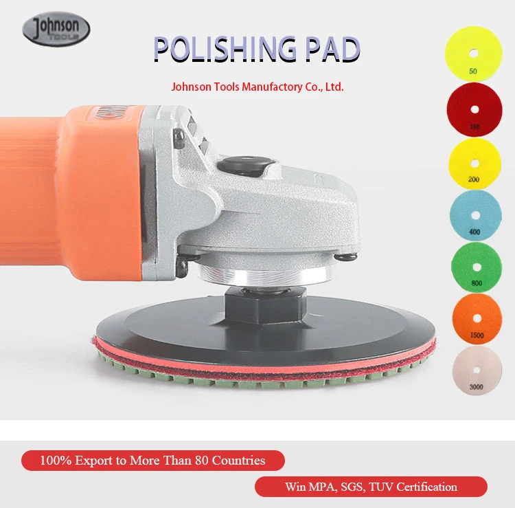 3 Inch 75mm 7 Steps Polishing Resin Wet Usage Diamond Finishing Polishing Pad for Rock Marble Tile