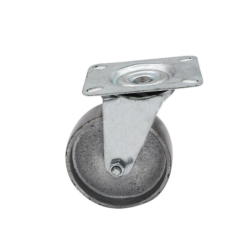 Material Flat Furniture Caster Wheel Light Duty Iron Wheel Caster Hardware Locking Brake Casters