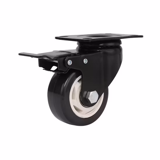 Roulettes industrielles, roulette universelle plate sans frein