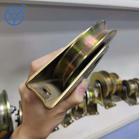 Wbd roues de porte coulissante en acier galvanisé de haute qualité à rainure en V pour rail en V, porte d'allée roulante, machine industrielle, porte lourde