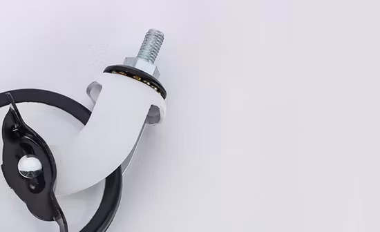 Pièces de meubles, roulettes pivotantes à Double roulement en PP de 3 pouces, roulette pivotante à tige filetée de 75mm avec frein latéral