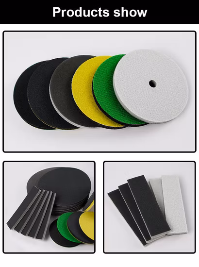 Abralon Éponge de ponçage ronde en maille de rechange 6 pouces 150 mm Éponge en mousse circulaire Papier de verre Éponge de ponçage à crochet et boucle pour le ponçage de la carrosserie de la voiture