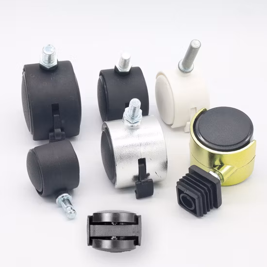 Roulettes de remplacement pour chaise de bureau, meubles, roulettes pivotantes doubles avec freins